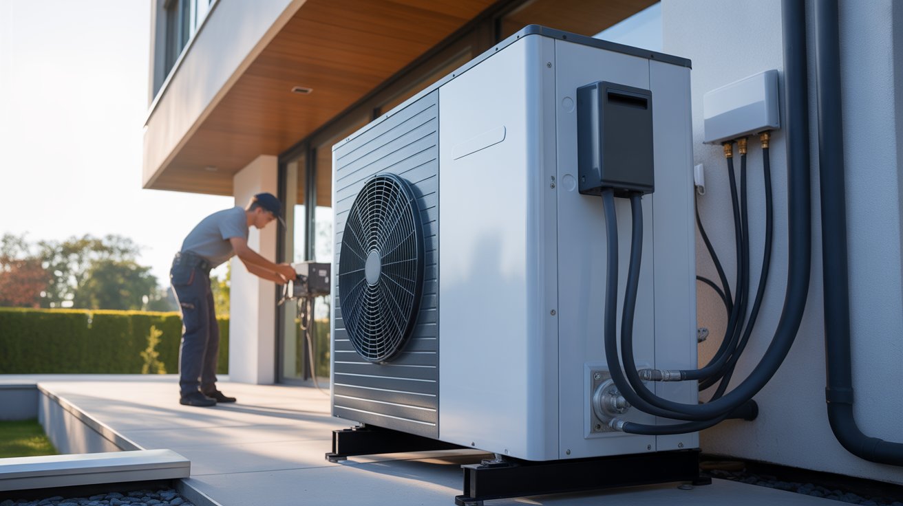 Installation pompe à chaleur air-eau - Système de chauffage moderne
